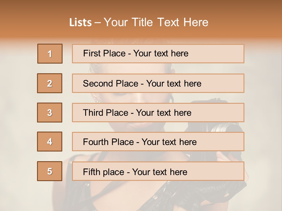 Horizontal Girl Beautiful PowerPoint Template