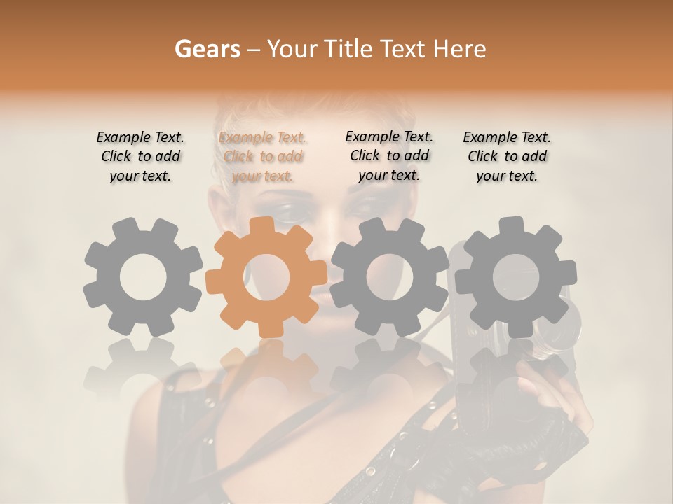 Horizontal Girl Beautiful PowerPoint Template