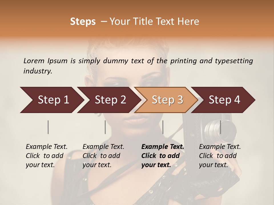 Horizontal Girl Beautiful PowerPoint Template