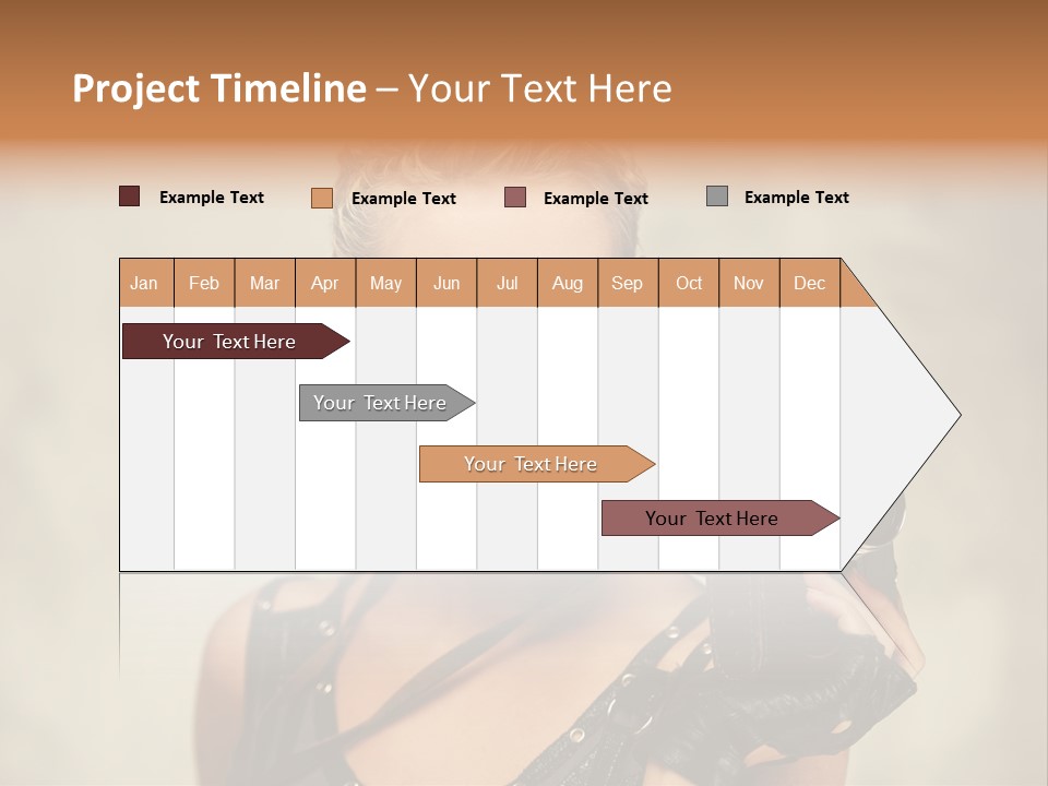 Horizontal Girl Beautiful PowerPoint Template