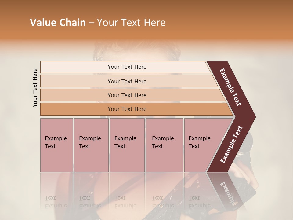 Horizontal Girl Beautiful PowerPoint Template