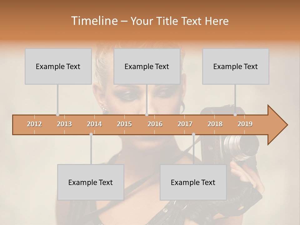 Horizontal Girl Beautiful PowerPoint Template