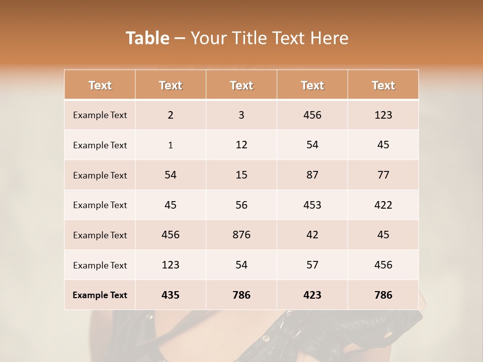 Horizontal Girl Beautiful PowerPoint Template