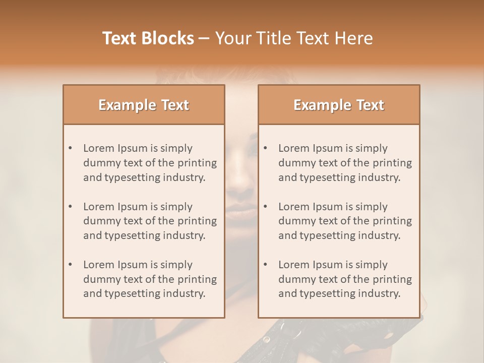 Horizontal Girl Beautiful PowerPoint Template