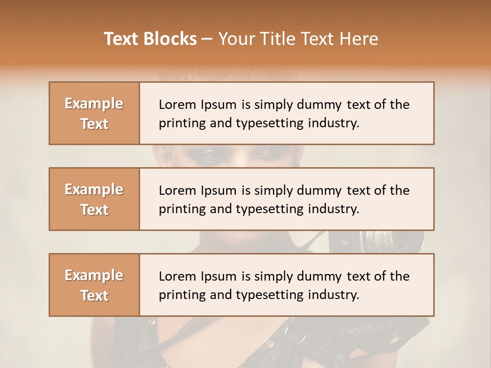 Horizontal Girl Beautiful PowerPoint Template