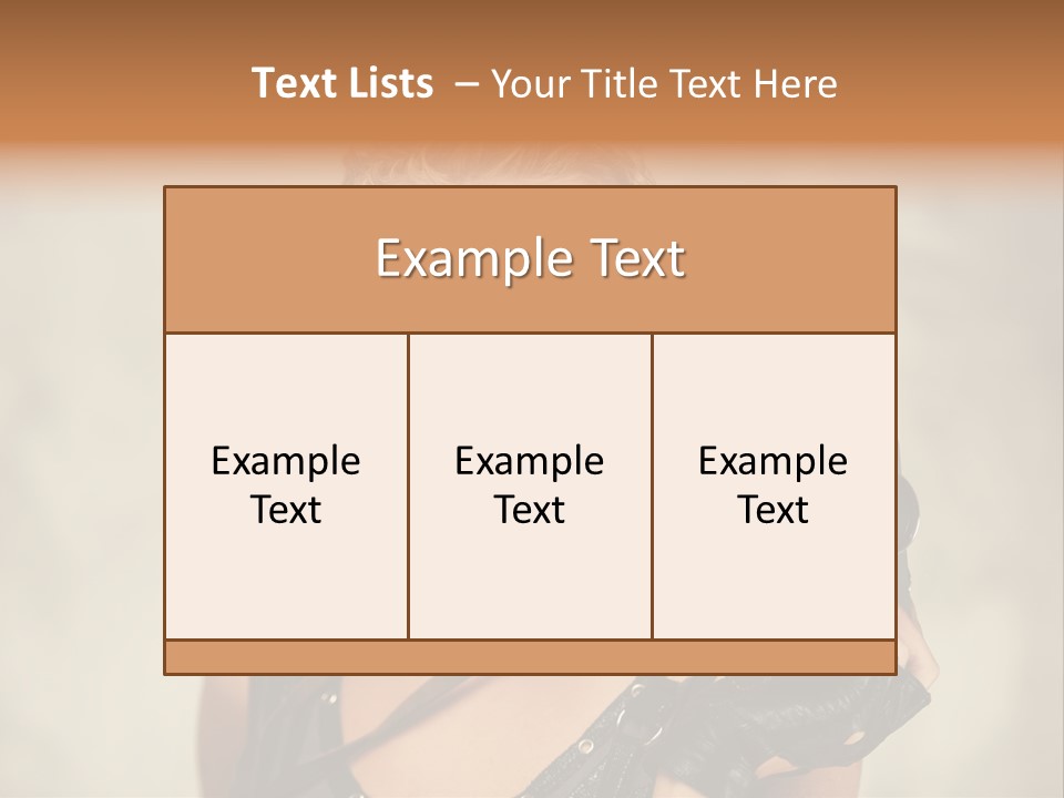 Horizontal Girl Beautiful PowerPoint Template