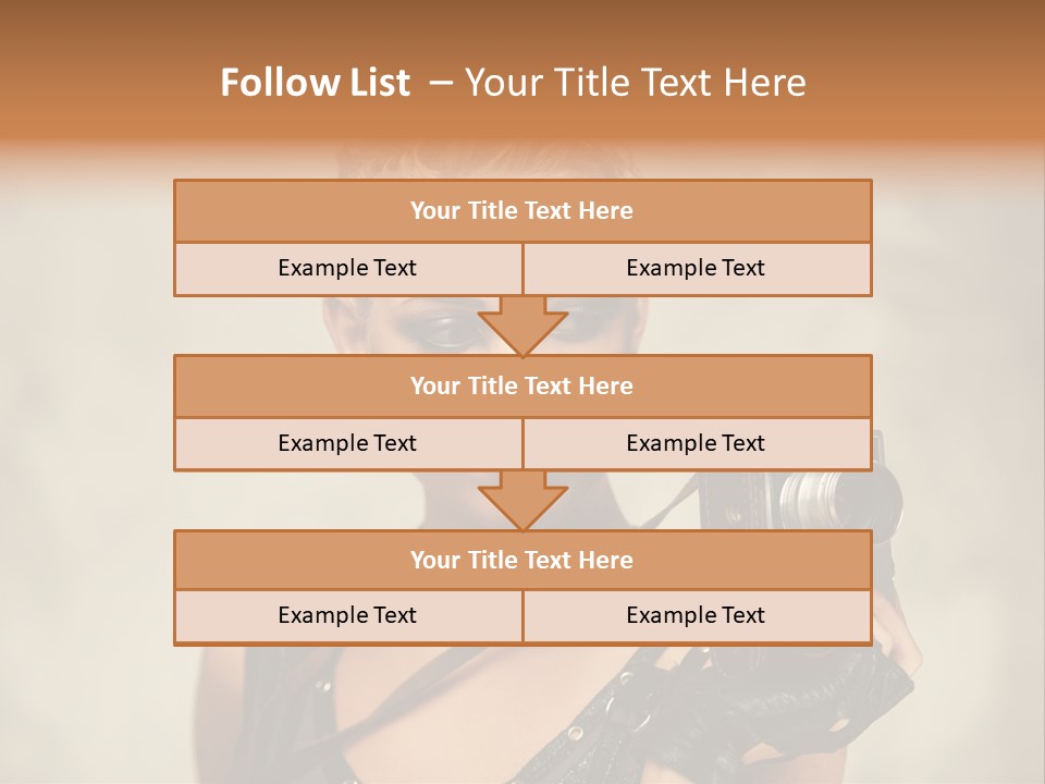 Horizontal Girl Beautiful PowerPoint Template