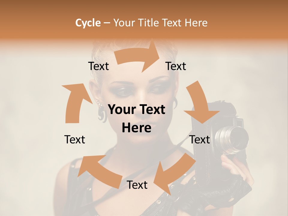 Horizontal Girl Beautiful PowerPoint Template