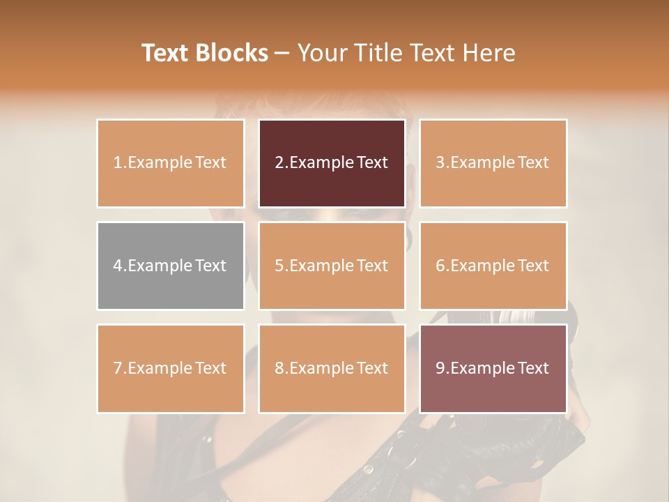 Horizontal Girl Beautiful PowerPoint Template