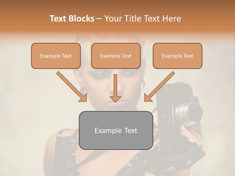 Horizontal Girl Beautiful PowerPoint Template