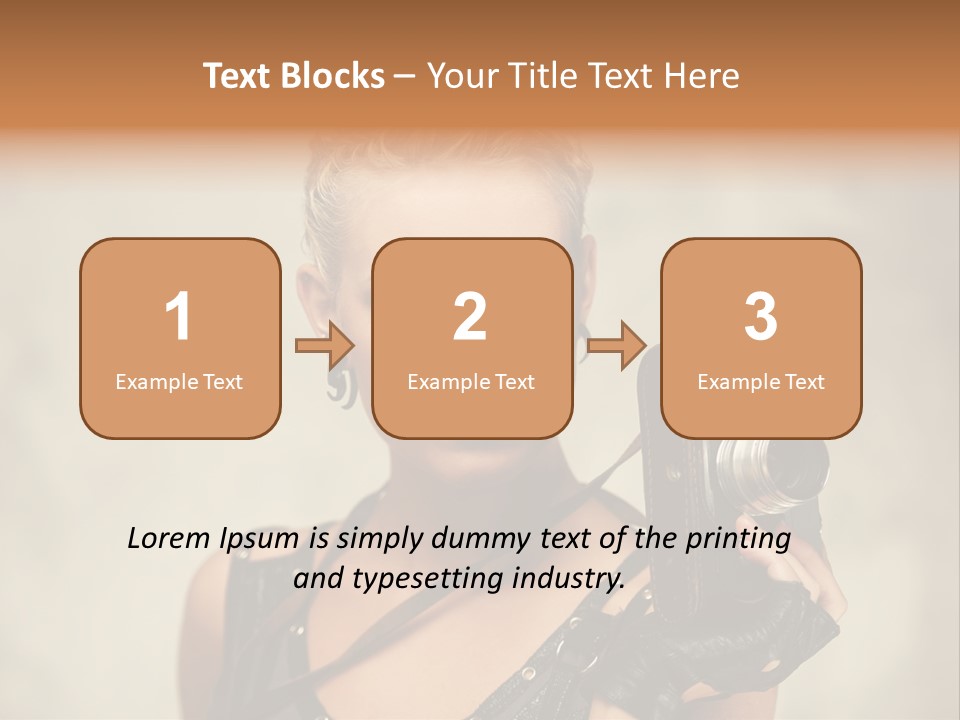 Horizontal Girl Beautiful PowerPoint Template