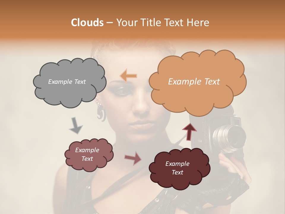 Horizontal Girl Beautiful PowerPoint Template