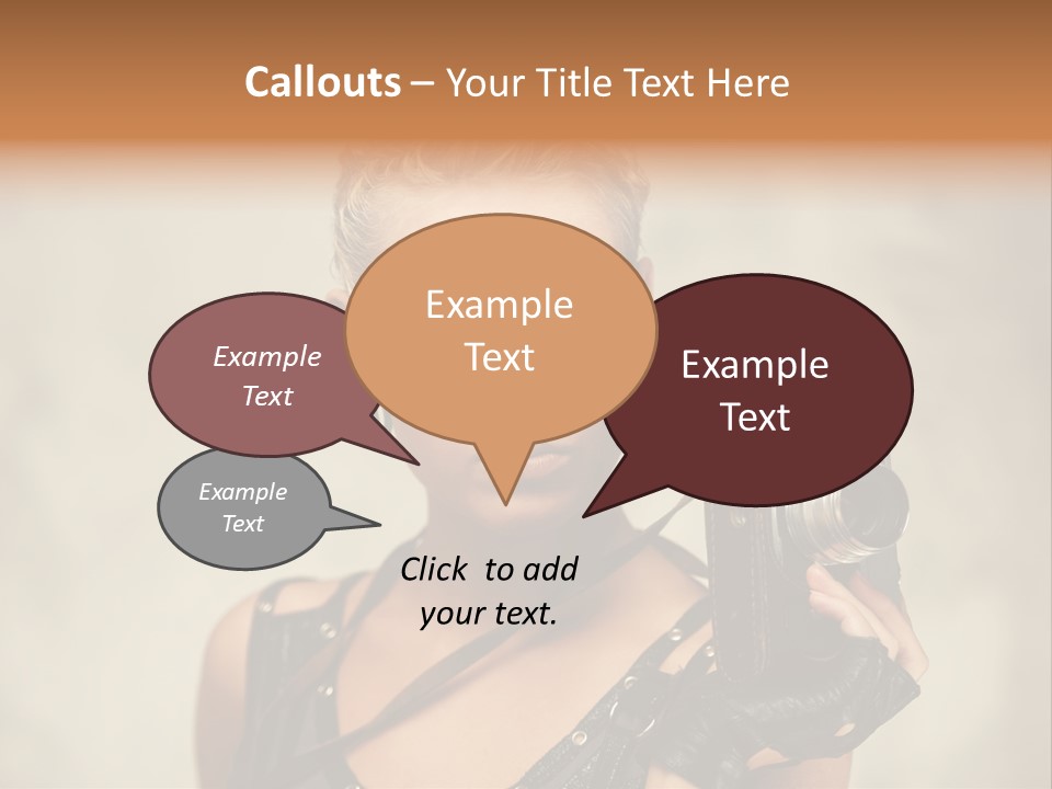 Horizontal Girl Beautiful PowerPoint Template