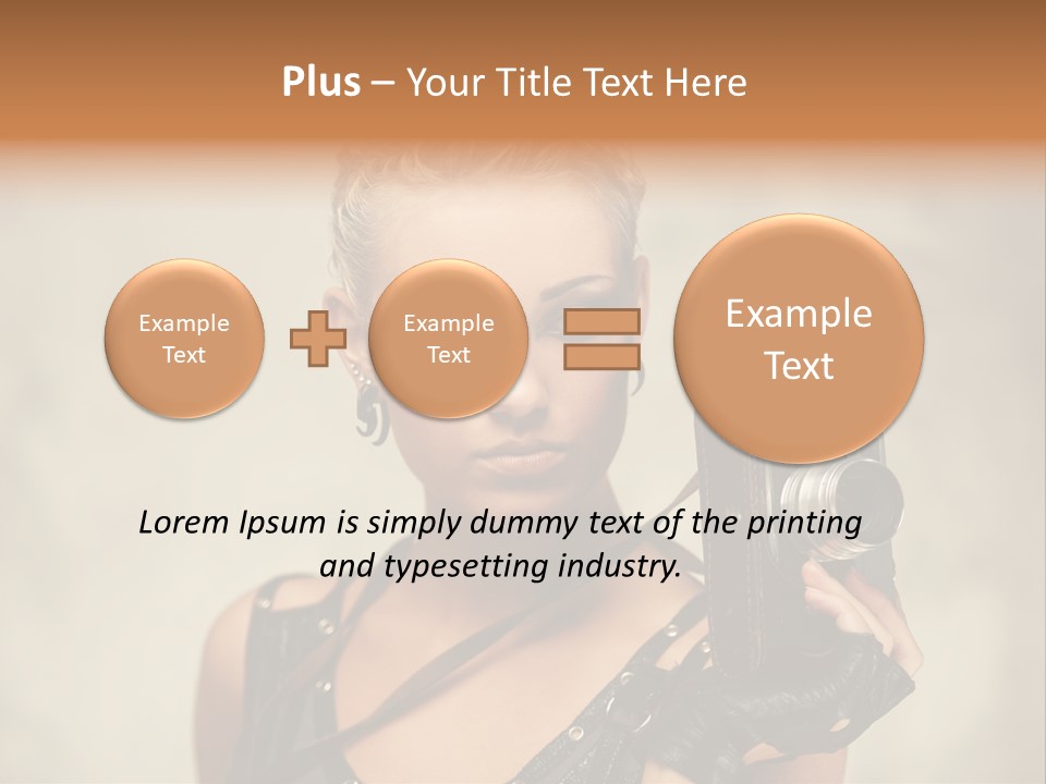 Horizontal Girl Beautiful PowerPoint Template