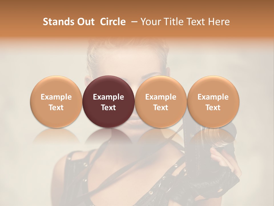 Horizontal Girl Beautiful PowerPoint Template