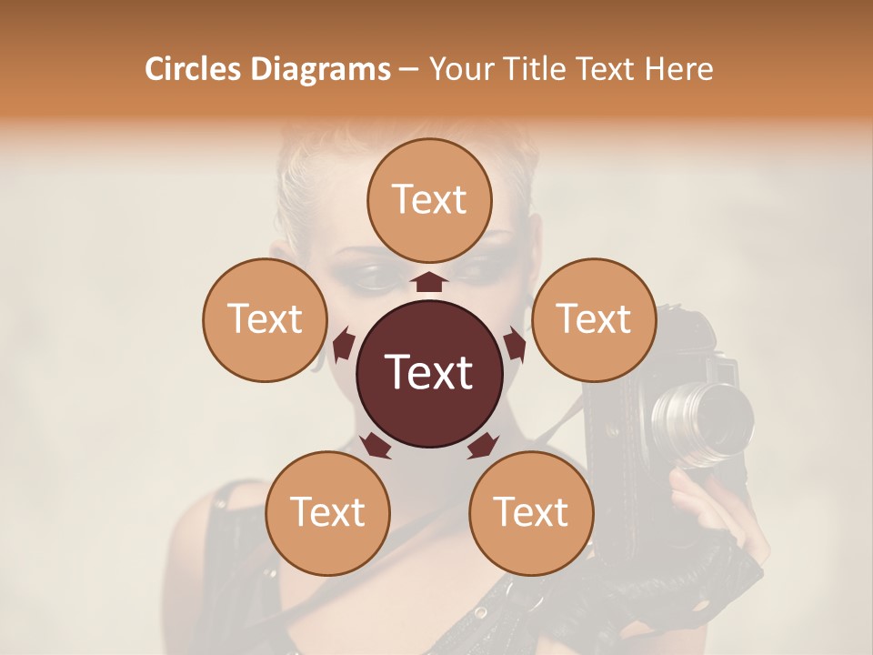 Horizontal Girl Beautiful PowerPoint Template