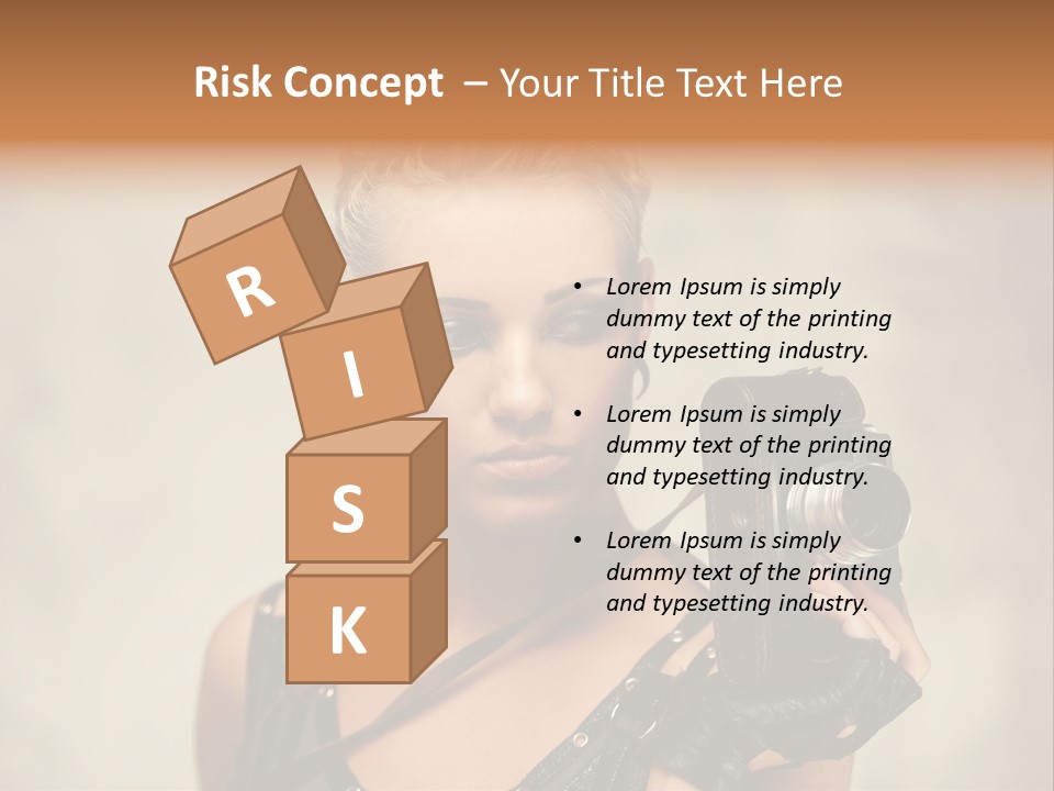 Horizontal Girl Beautiful PowerPoint Template