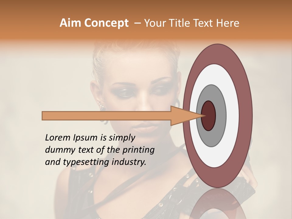 Horizontal Girl Beautiful PowerPoint Template