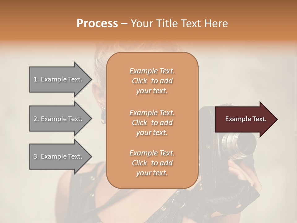 Horizontal Girl Beautiful PowerPoint Template