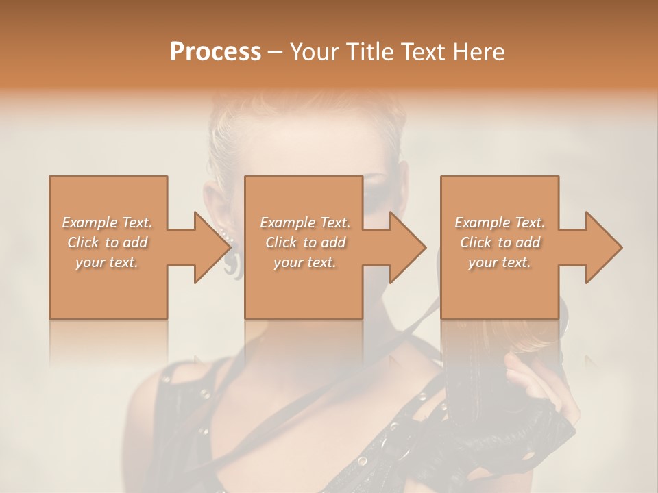 Horizontal Girl Beautiful PowerPoint Template