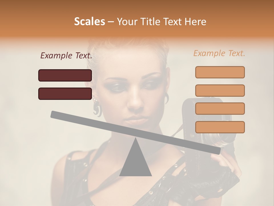 Horizontal Girl Beautiful PowerPoint Template