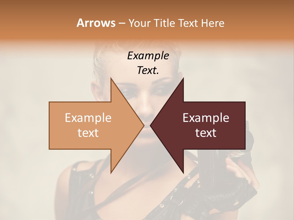 Horizontal Girl Beautiful PowerPoint Template