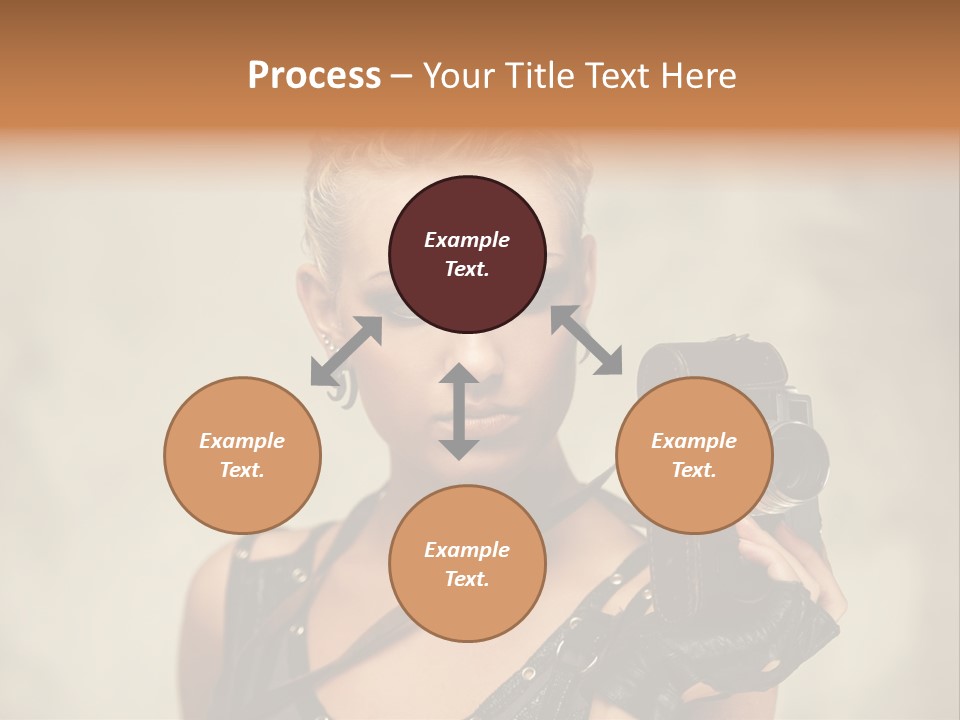 Horizontal Girl Beautiful PowerPoint Template