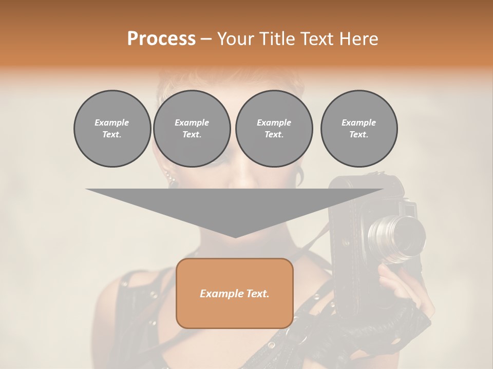 Horizontal Girl Beautiful PowerPoint Template