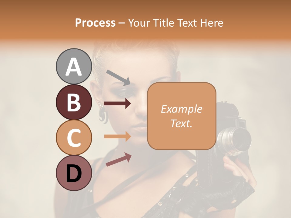 Horizontal Girl Beautiful PowerPoint Template