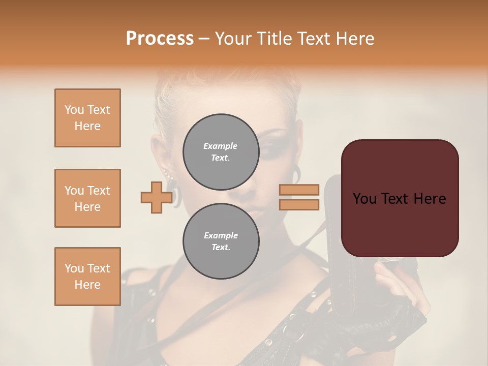 Horizontal Girl Beautiful PowerPoint Template