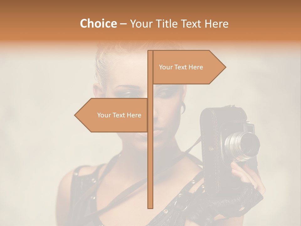 Horizontal Girl Beautiful PowerPoint Template