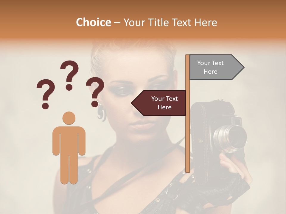 Horizontal Girl Beautiful PowerPoint Template