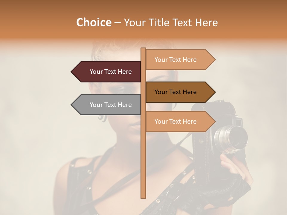 Horizontal Girl Beautiful PowerPoint Template