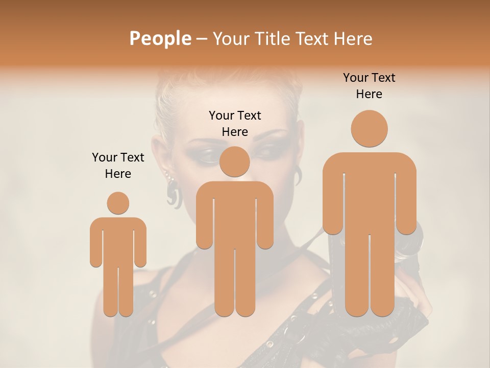 Horizontal Girl Beautiful PowerPoint Template