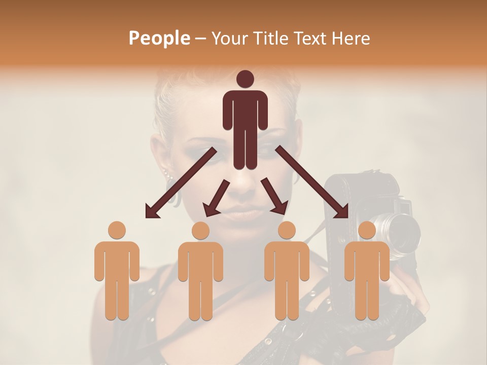 Horizontal Girl Beautiful PowerPoint Template