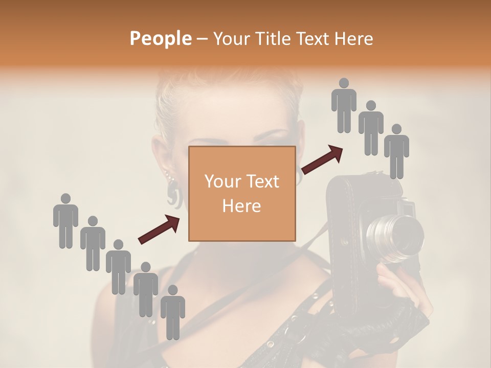 Horizontal Girl Beautiful PowerPoint Template