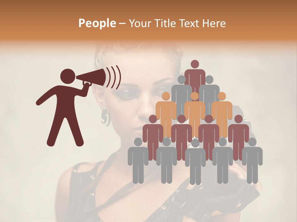 Horizontal Girl Beautiful PowerPoint Template