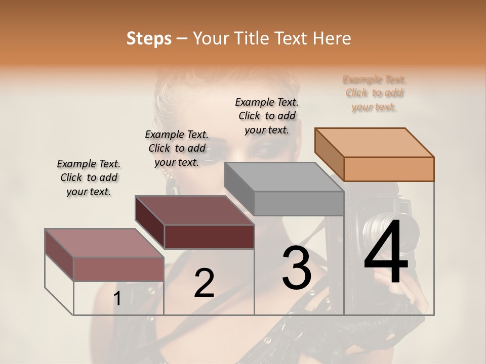 Horizontal Girl Beautiful PowerPoint Template