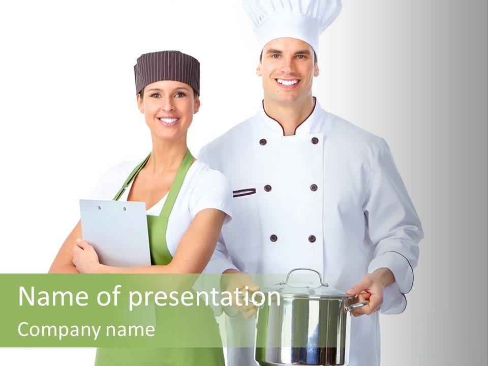 Isolated Gourmet Team PowerPoint Template