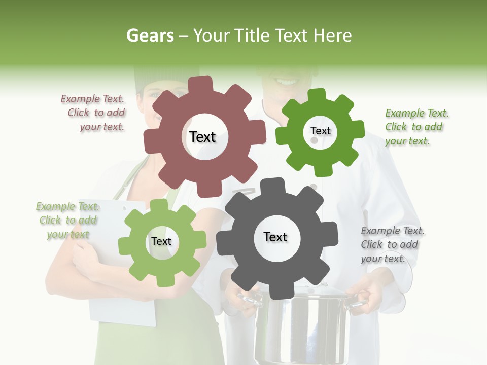 Isolated Gourmet Team PowerPoint Template