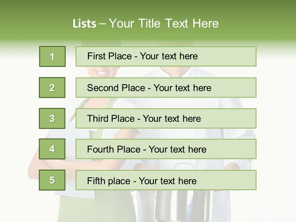 Isolated Gourmet Team PowerPoint Template