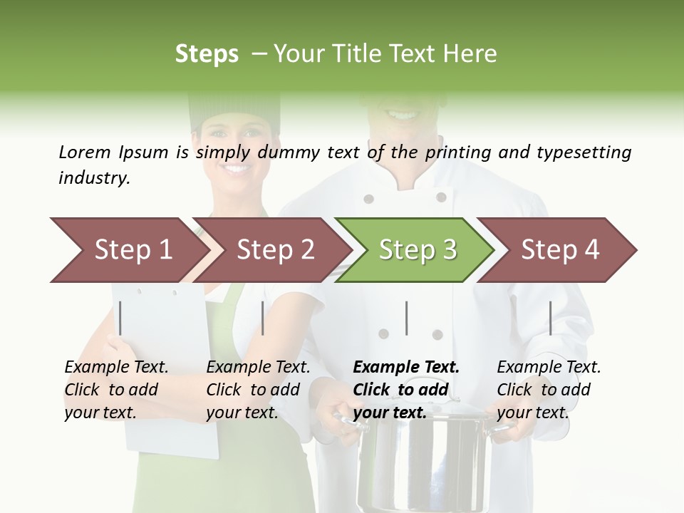 Isolated Gourmet Team PowerPoint Template