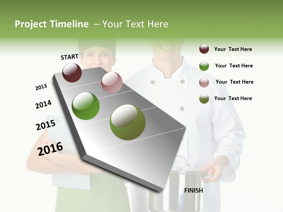 Isolated Gourmet Team PowerPoint Template