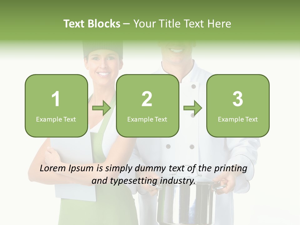Isolated Gourmet Team PowerPoint Template
