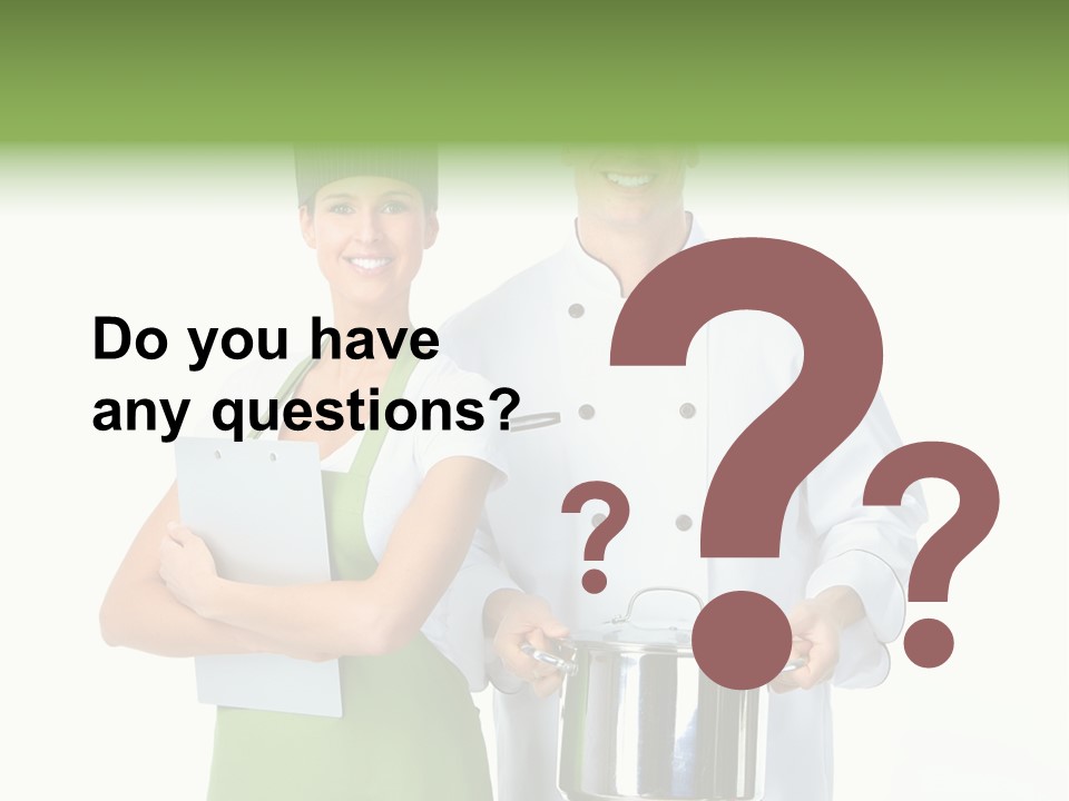 Isolated Gourmet Team PowerPoint Template