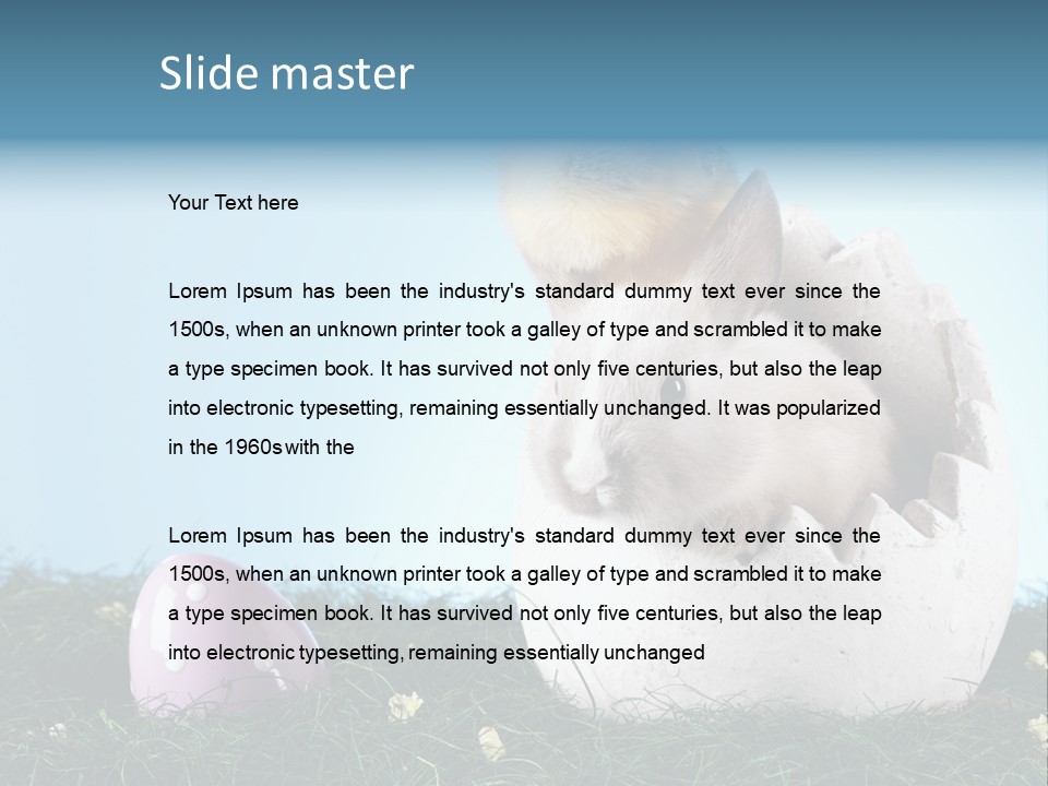 Easter Rabbit Sweet Chick PowerPoint Template