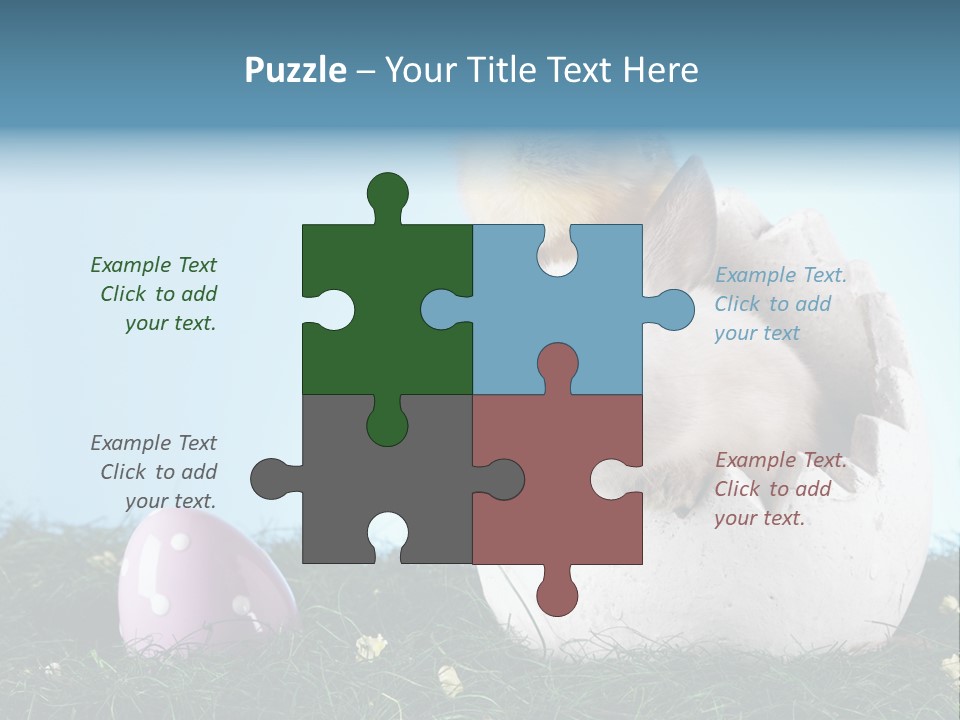 Easter Rabbit Sweet Chick PowerPoint Template