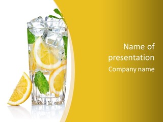 Thirst Clean Yellow PowerPoint Template