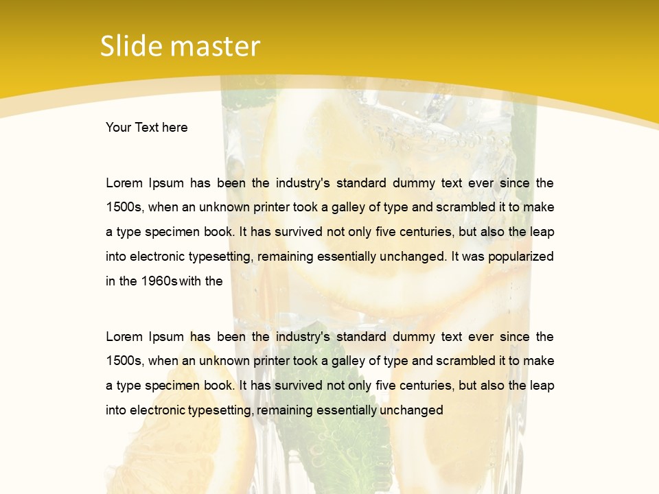 Thirst Clean Yellow PowerPoint Template