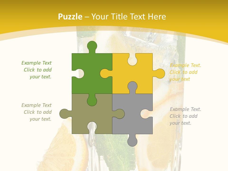 Thirst Clean Yellow PowerPoint Template